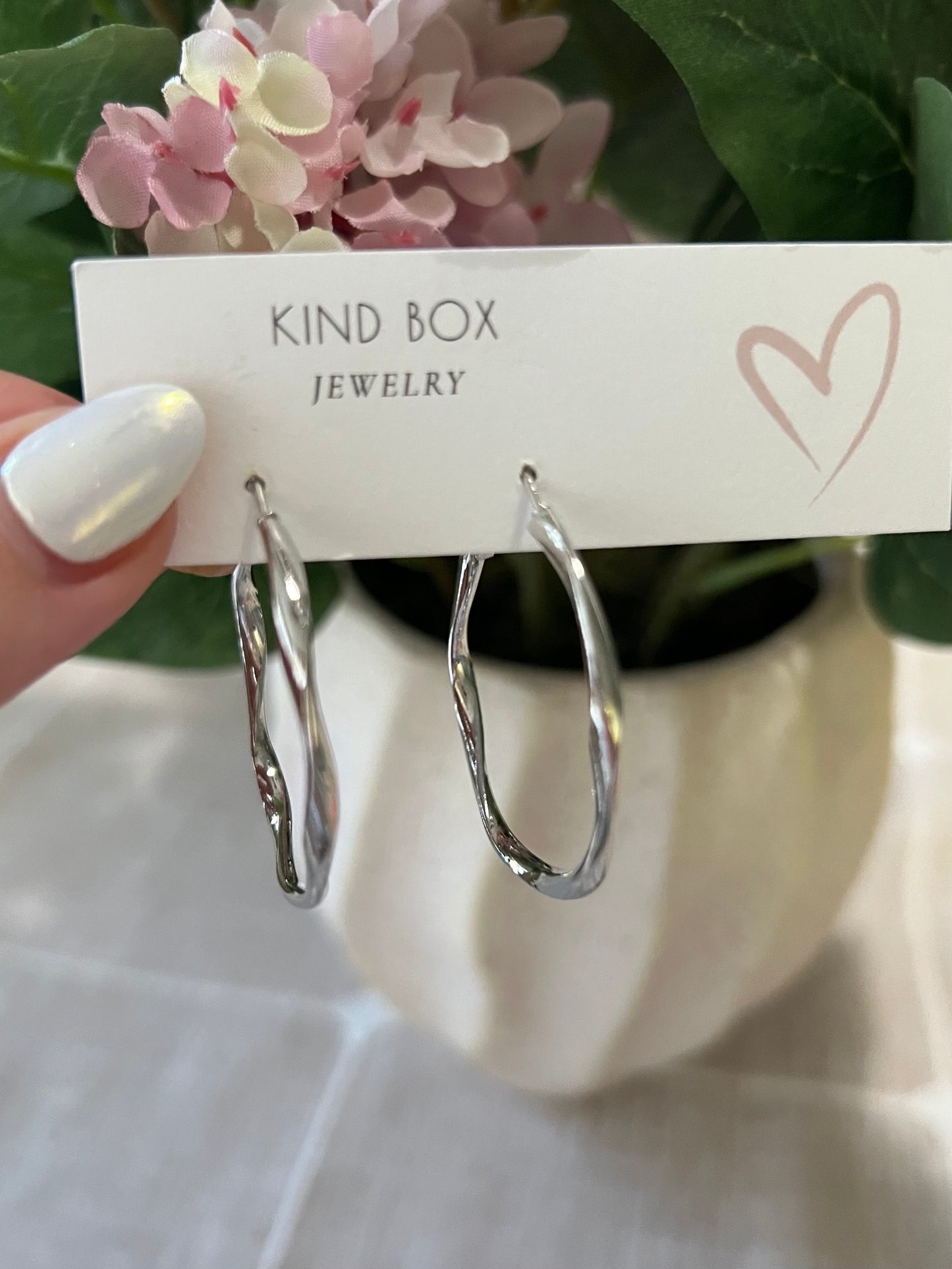 Earrings: Silver Twirl Earrings