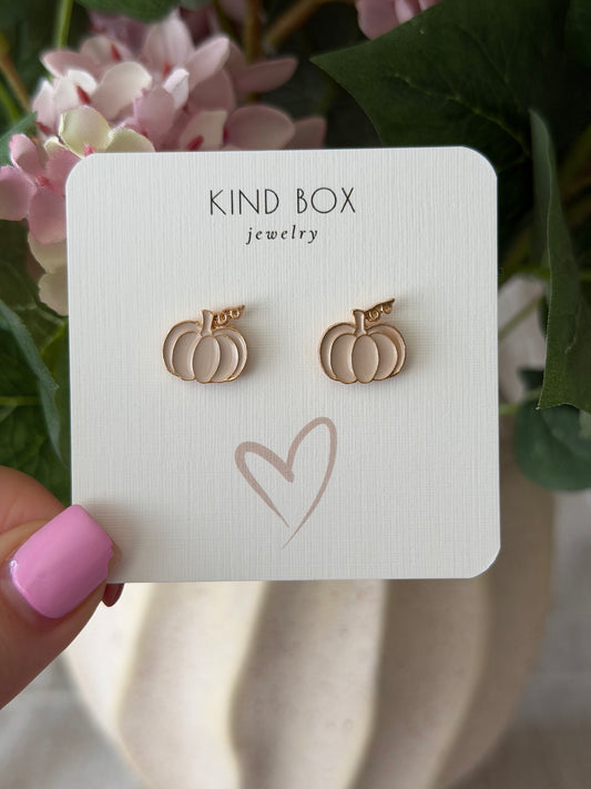Fall Pumpkin Patch Stud Earrings