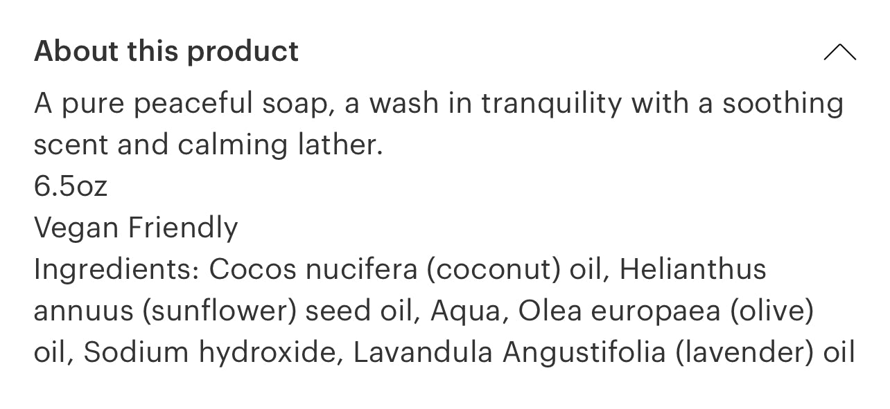 Hand Crafted Soap: Lavender