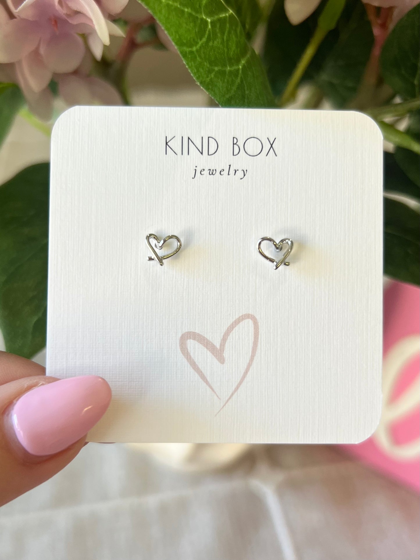 Earrings: Silver Wire Heart