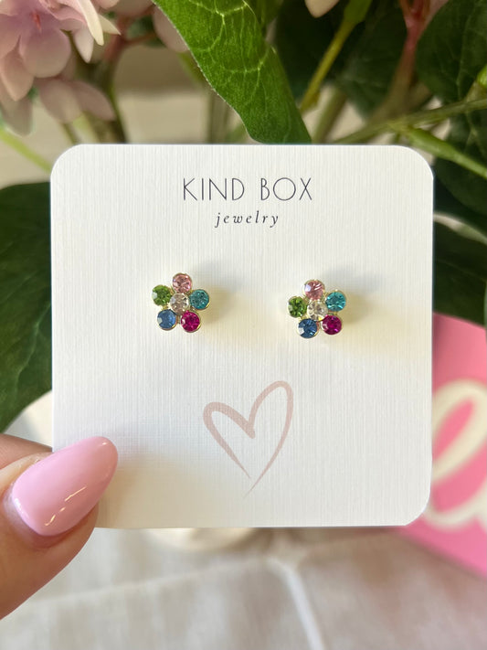 Earrings: Colorful Flower