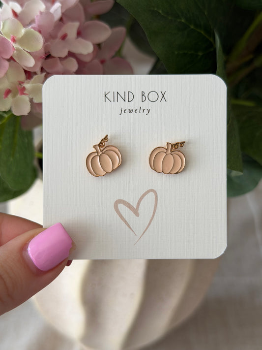 Fall Pumpkin Patch Stud Earrings