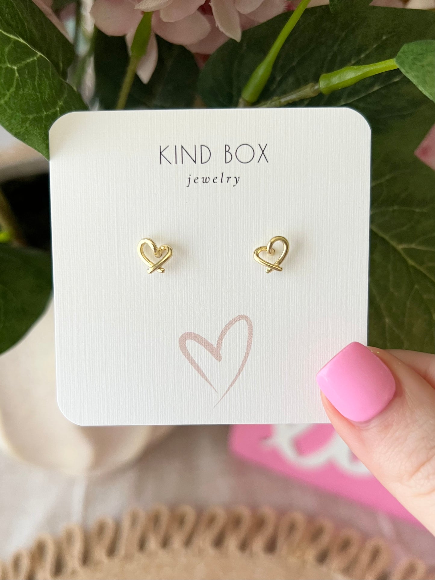 Earrings: Wire Hearts (14k gold plated)