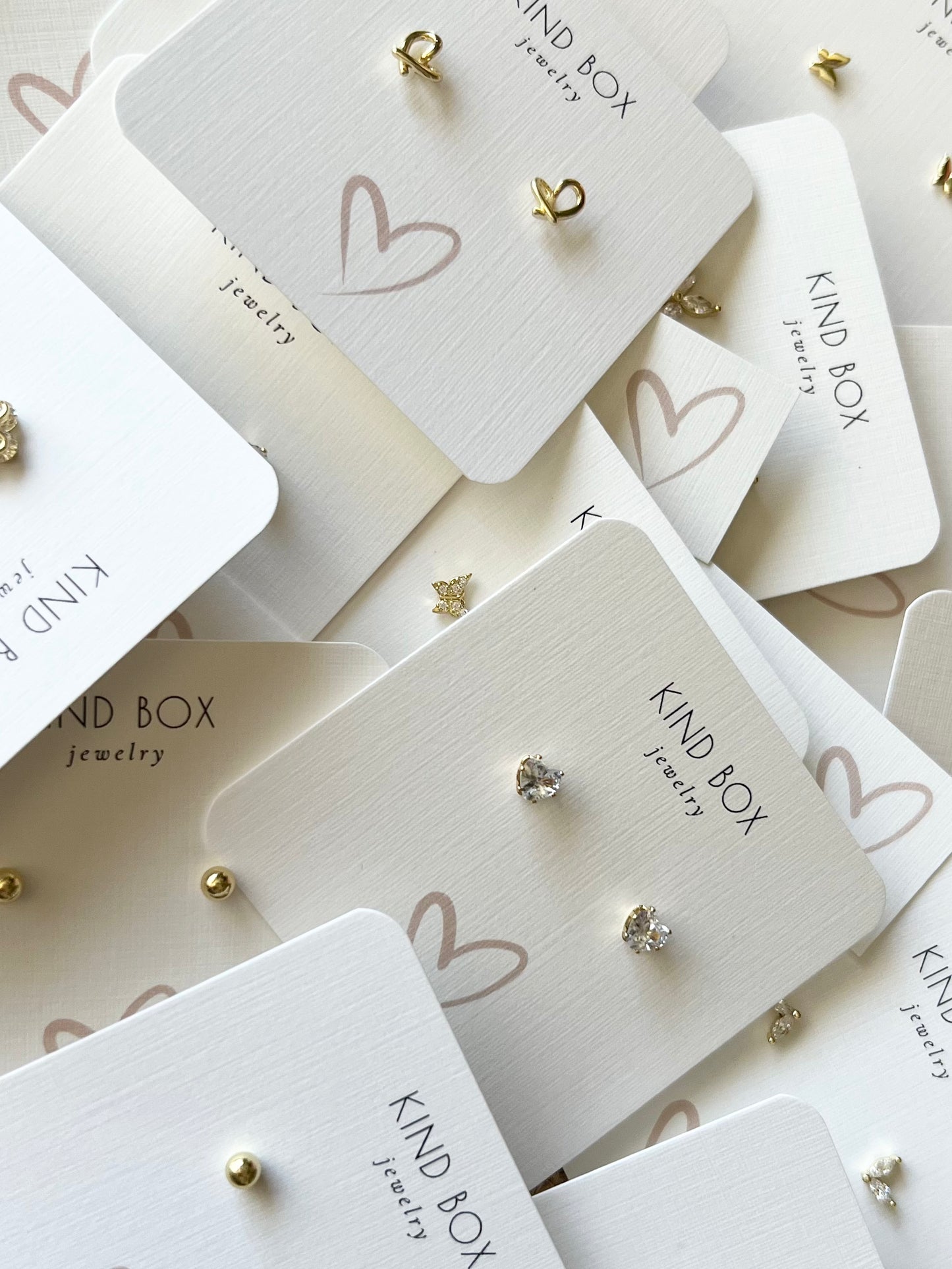 Earrings: Wire Hearts (14k gold plated)