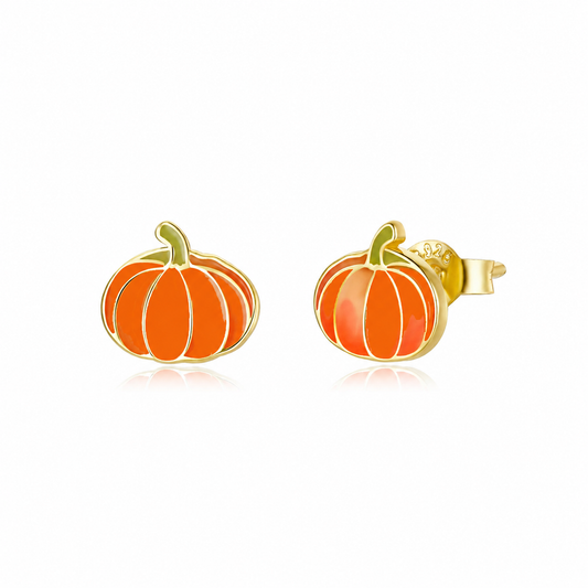 Earrings: Pumpkin Studs