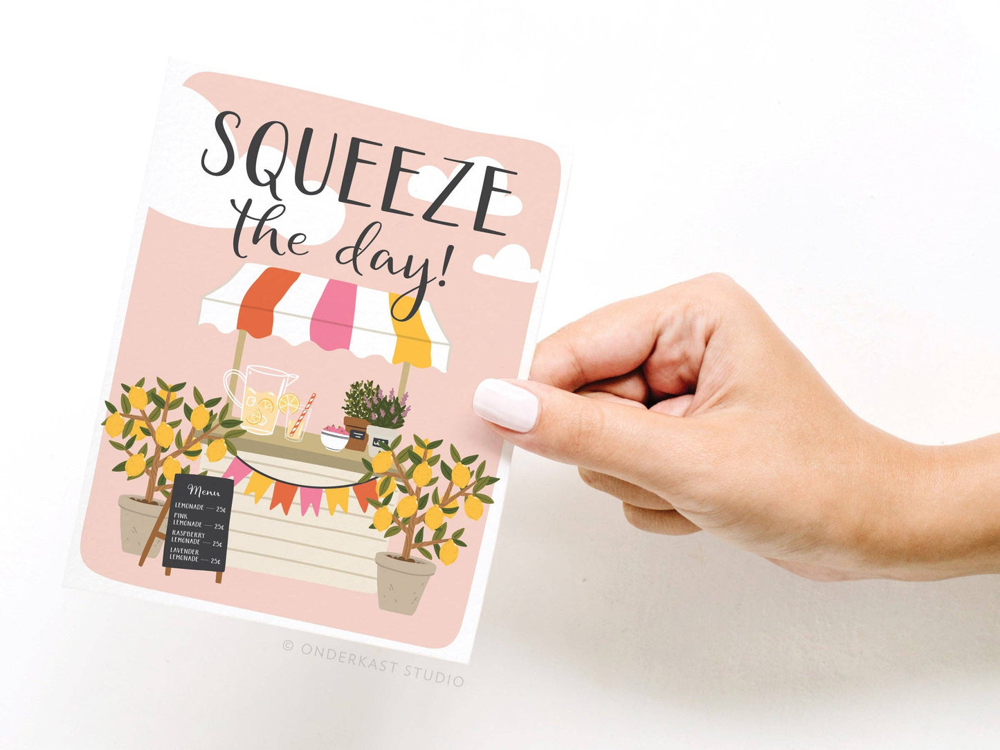 Card: Squeeze the Day Lemonade Stand Greeting Card