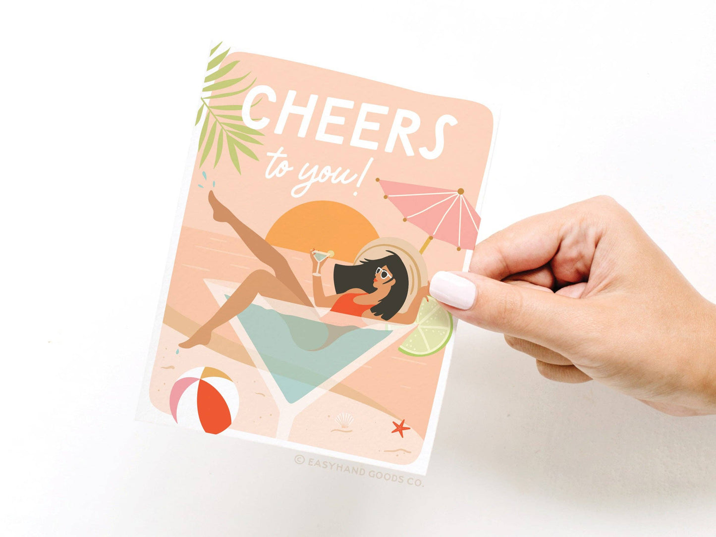Card: Cheers to You Martini Girl Greeting Card